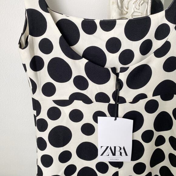 Zara Studio Limited Edition Polka Dot Mini Dress - Picture 5 of 10